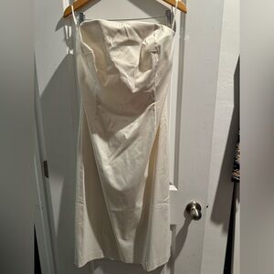 Strapless off white dress